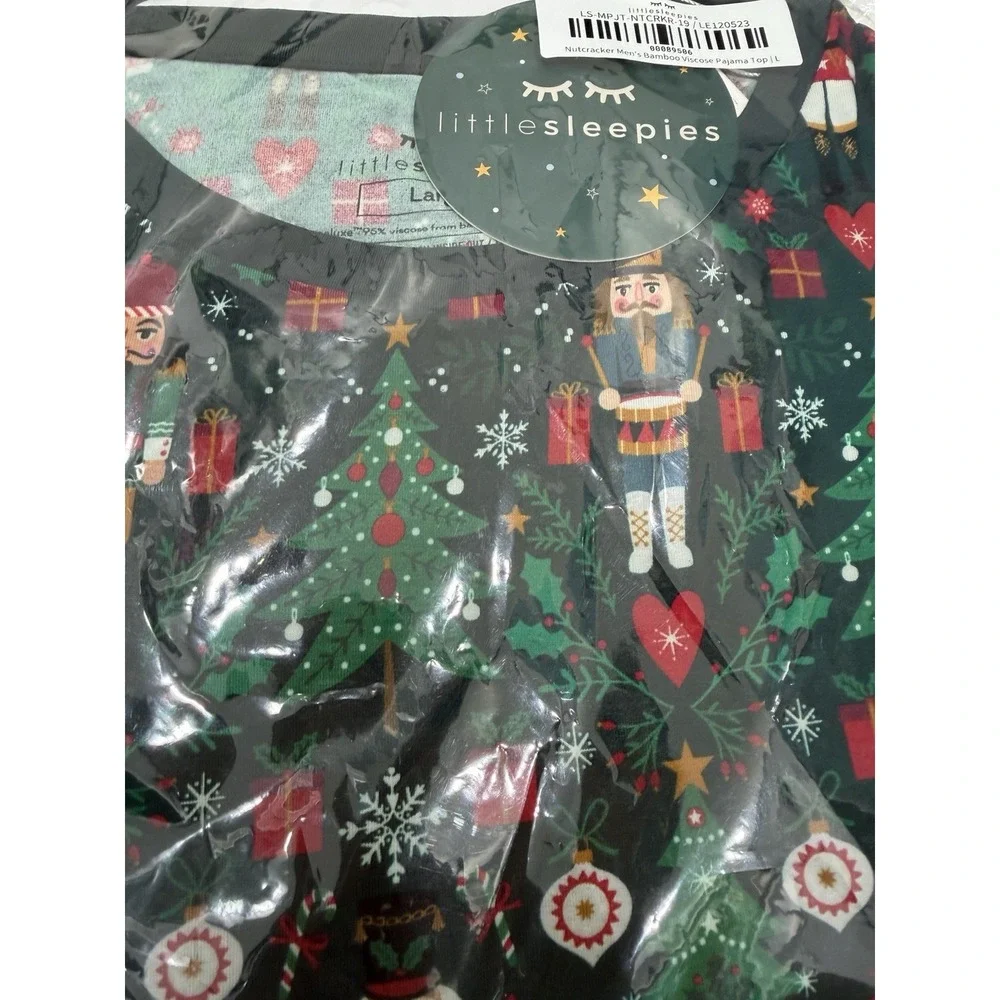 Little Sleepies CHRISTMAS NUTCRACKER Holiday Men's Bamboo Pajama Top L NWT